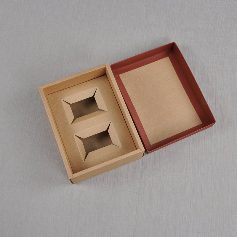 Eco-friendly kraft paper packaging lid and base honey gift package box