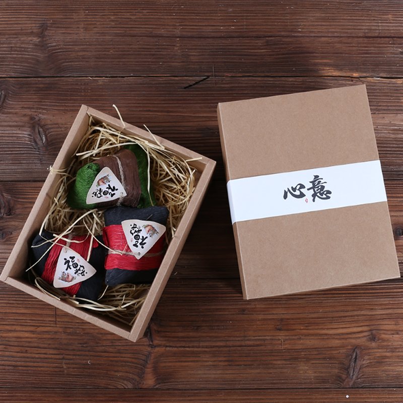 Eco-friendly kraft paper packaging lid and base honey gift package box
