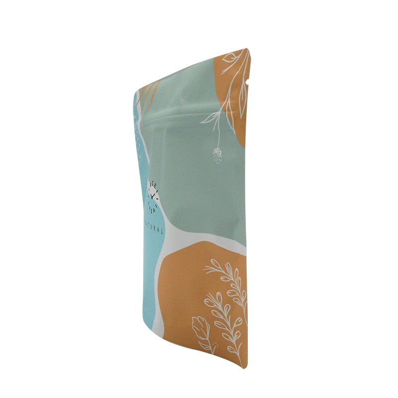Wholesale Food Grade Zip lock Pack Plastic Gift Pouch Matcha Herbal Kraft Paper Packing Tea Packaging