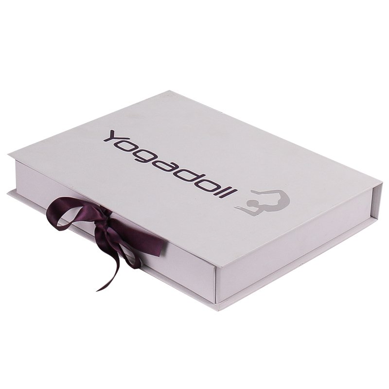 Wholesale Custom Greeting Card Folding Foldable Paper Packaging Box Package With Ribbon Closure