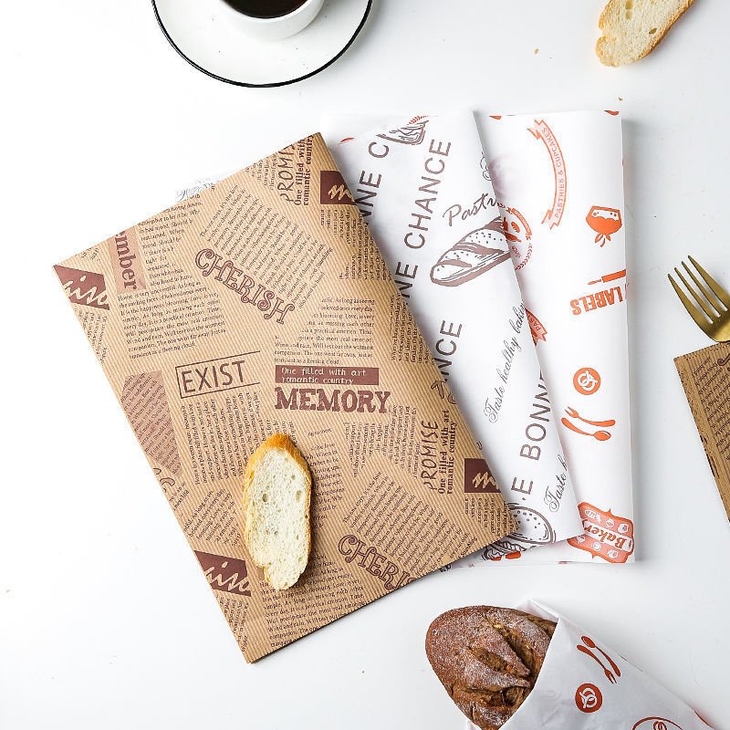 Wrapping Tissue Printable Greaseproof Paper Food Package Sandwich Paper Virgin Baking Paper Wood Pulp Inkjet Printing CMYK
