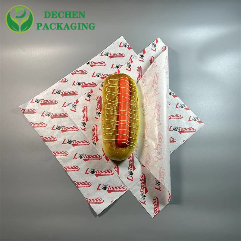 Wrapping Tissue Printable Greaseproof Paper Food Package Sandwich Paper Virgin Baking Paper Wood Pulp Inkjet Printing CMYK