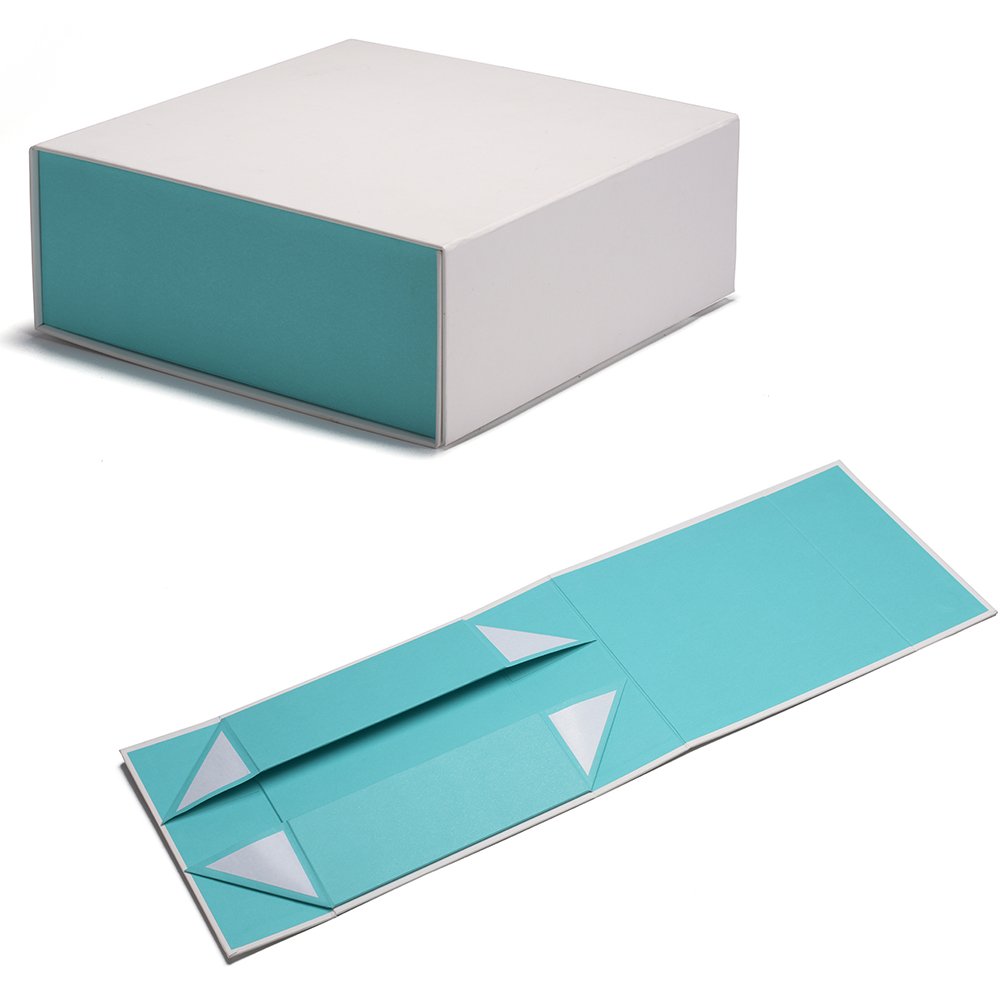 Wholesale Luxury Large Small Black White Magnet Cardboard Giftbox Packaging Folding Magnetic Box With Ribbon