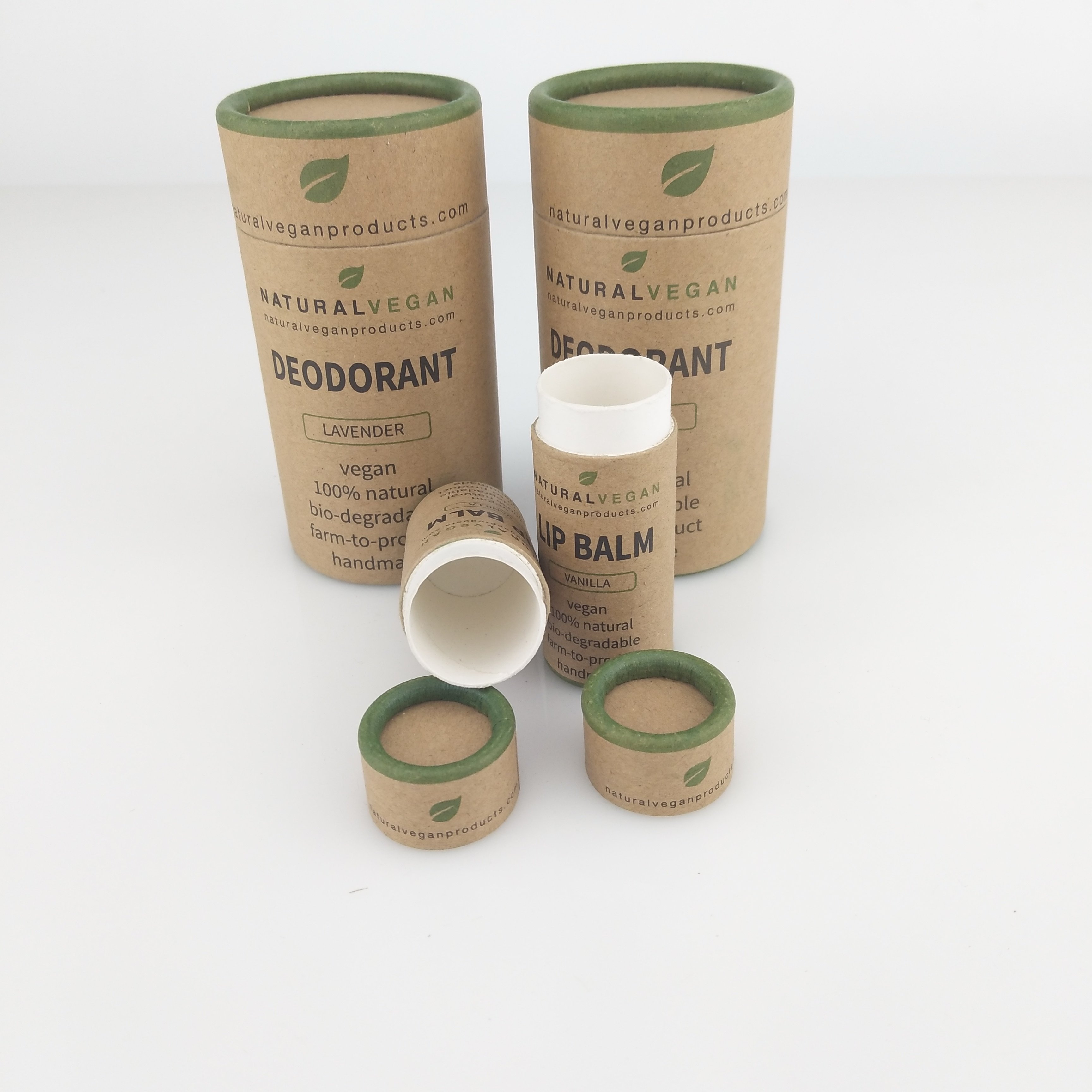 Eco friendly kraft biodegradable lip balm tubes lipstick tube