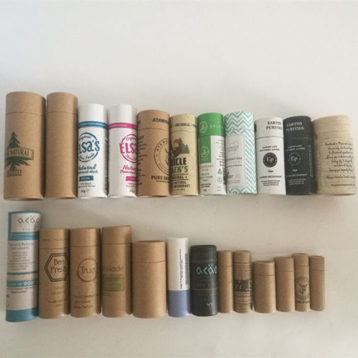 Eco friendly kraft biodegradable lip balm tubes lipstick tube