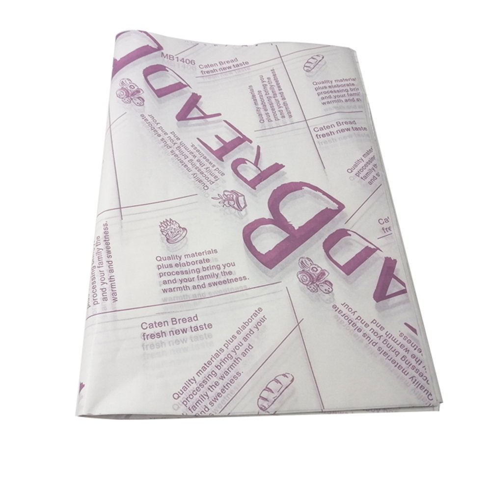 Custom Oil Proof PE Coated Paper Bread Hamburger Packaging Paper Food Grade Wrapping Paper