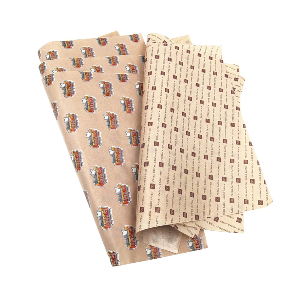 Custom Oil Proof PE Coated Paper Bread Hamburger Packaging Paper Food Grade Wrapping Paper