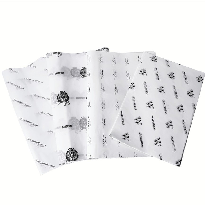 Custom Eco Friendly Wrapping Tissue Paper With Logo Transparent Wrapping Paper For Clothes Garment Gift Packaging Paper Sheet