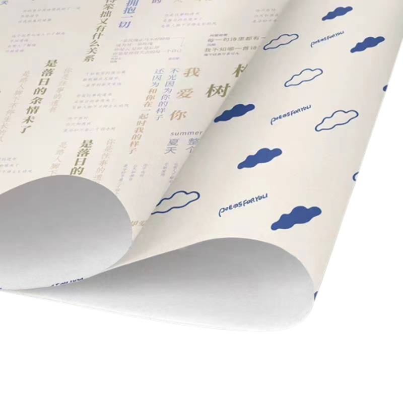 Custom Eco Friendly Wrapping Tissue Paper With Logo Transparent Wrapping Paper For Clothes Garment Gift Packaging Paper Sheet