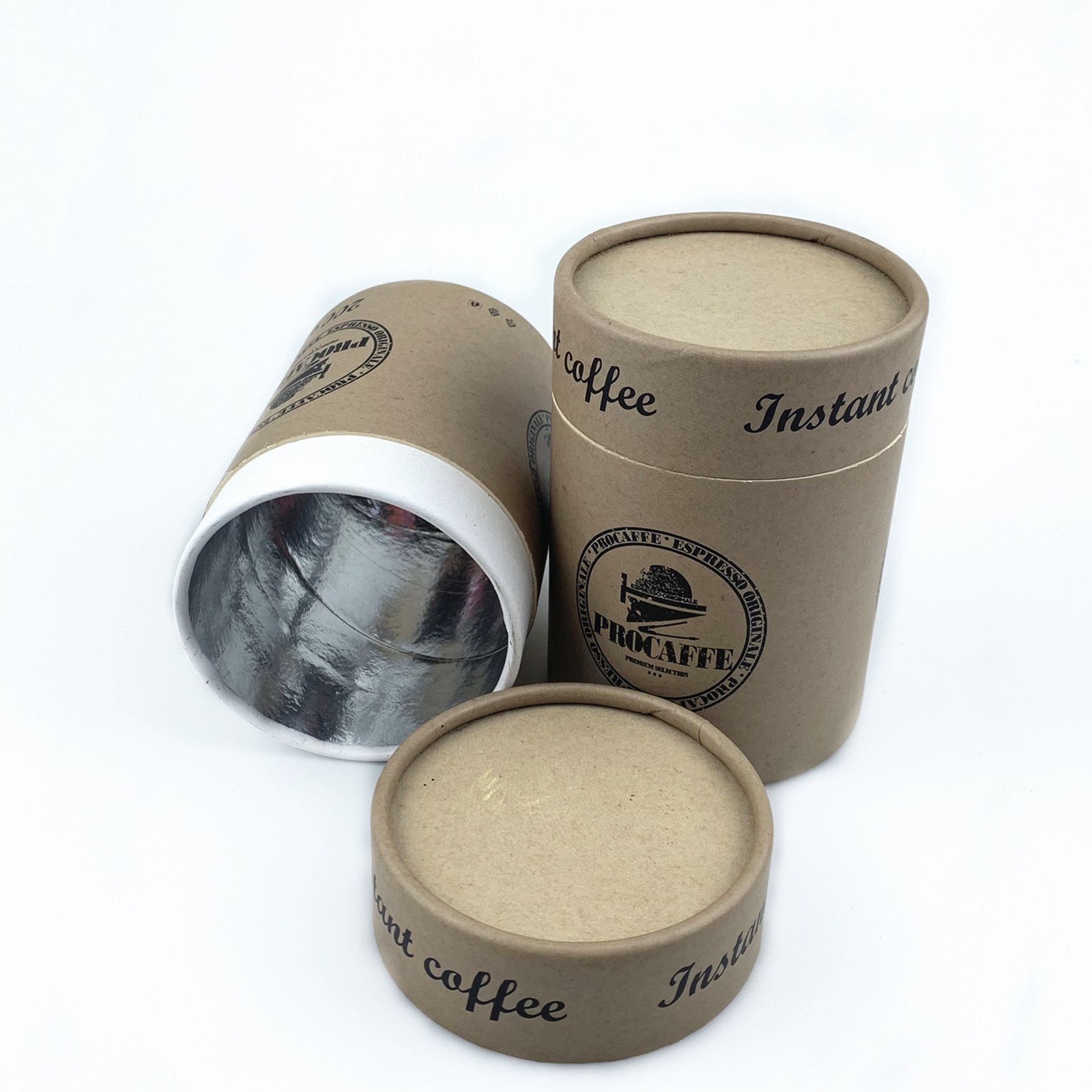 Custom Round Food Grade Carton Tube Packaging Air Tight Clear Packaging For Food