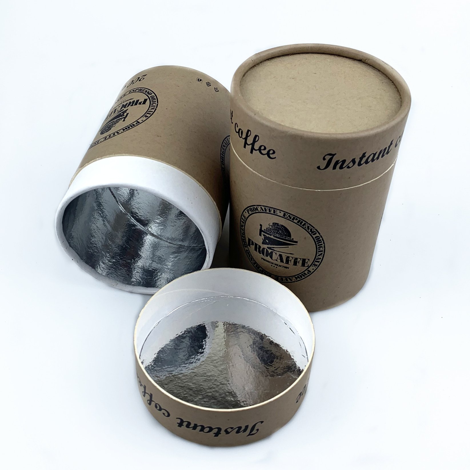 Custom Round Food Grade Carton Tube Packaging Air Tight Clear Packaging For Food