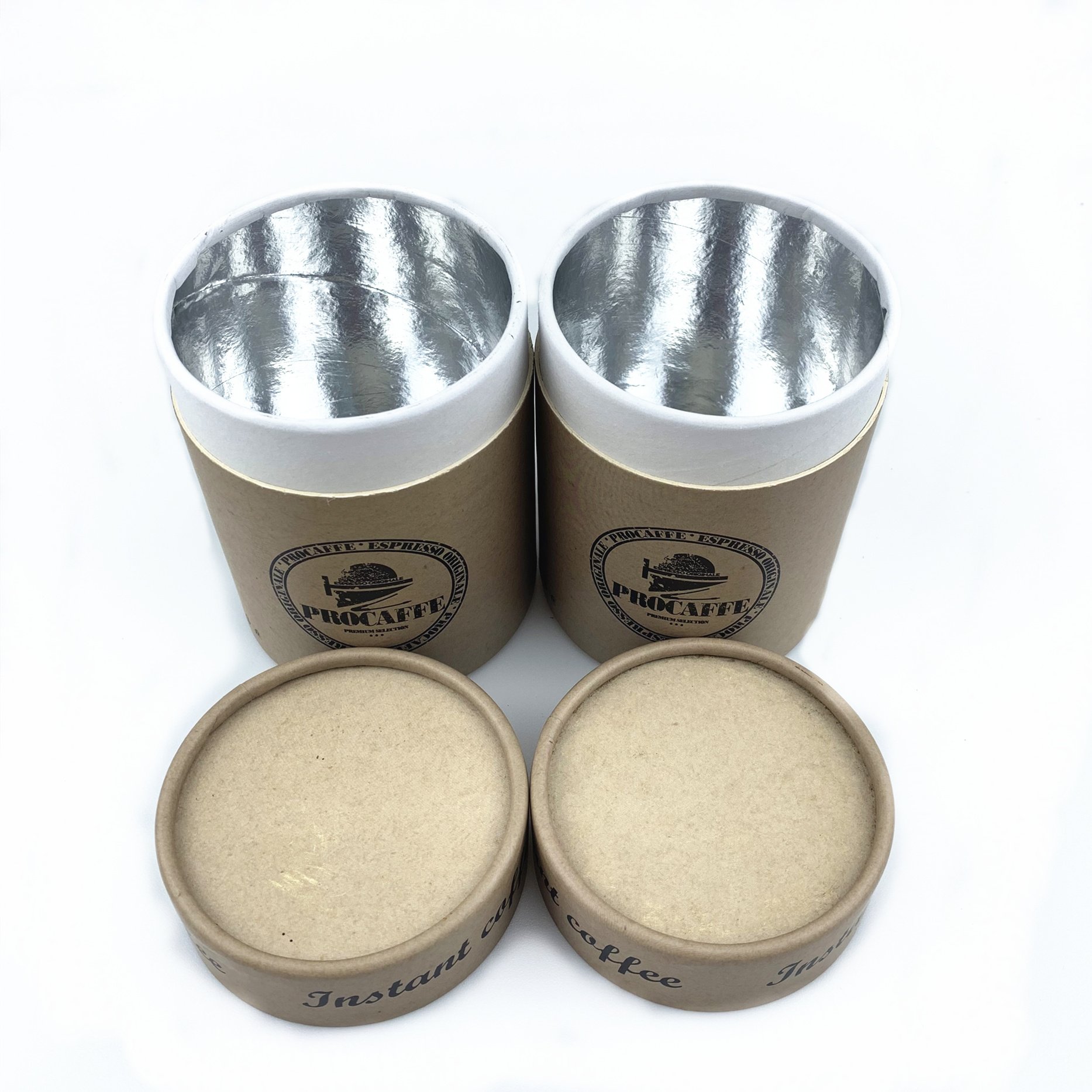 Custom Round Food Grade Carton Tube Packaging Air Tight Clear Packaging For Food