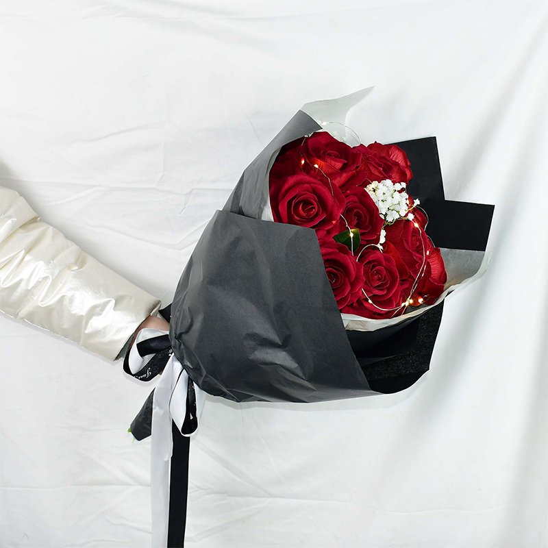 Wholesale Packaging Customized Logo Recycled Gift Wrapping Packaging Paper Tissue Paper Flower Bouquet Wrapping Paper