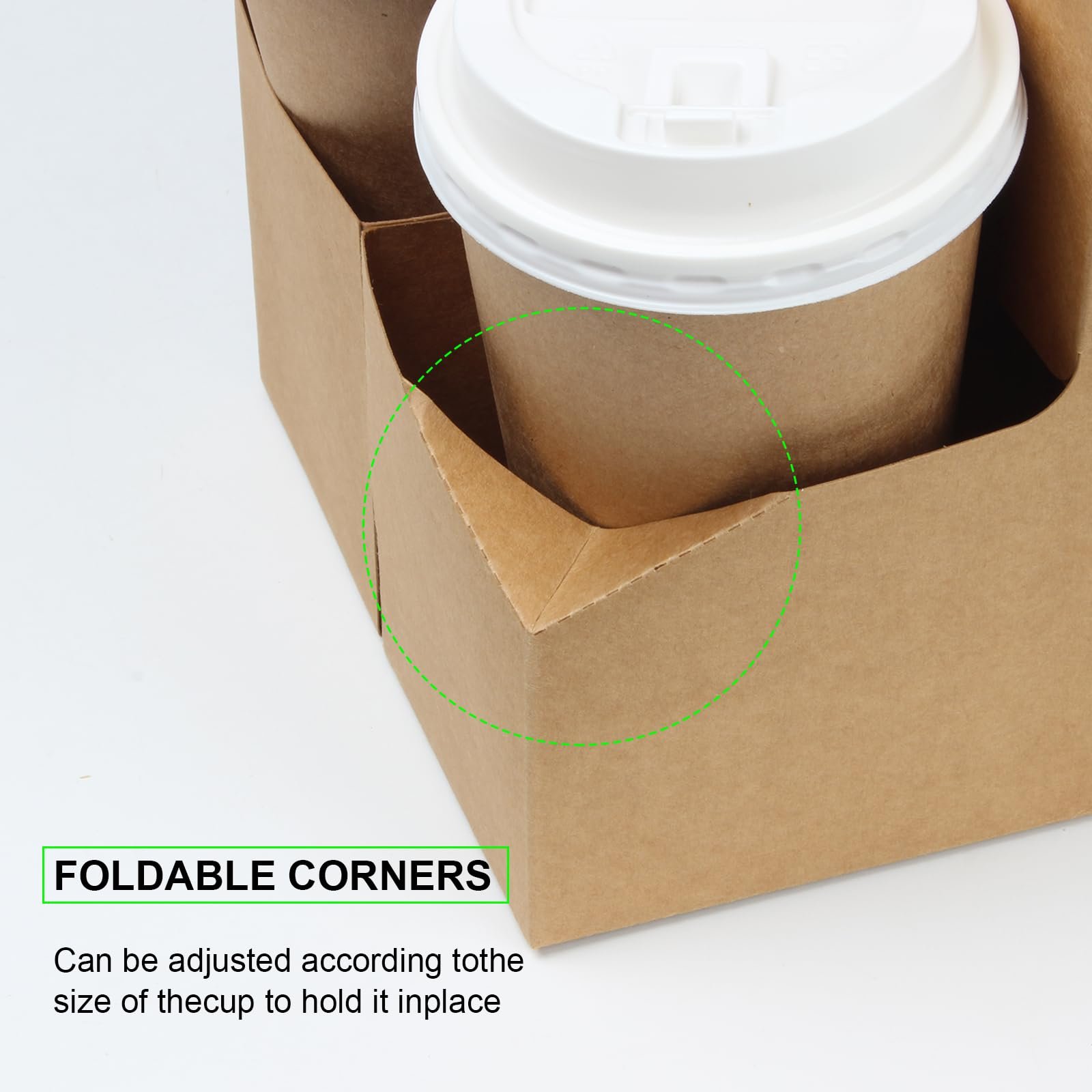 Customized Disposable Coffee Packaging Paper Cup Holder Coffee Paper Cup Carrier Kraft Holder Take Away Carrier
