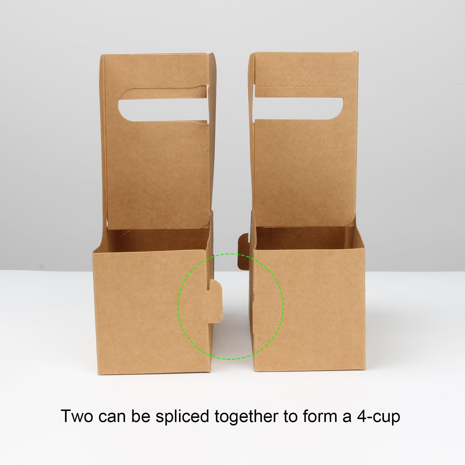 Customized Disposable Coffee Packaging Paper Cup Holder Coffee Paper Cup Carrier Kraft Holder Take Away Carrier