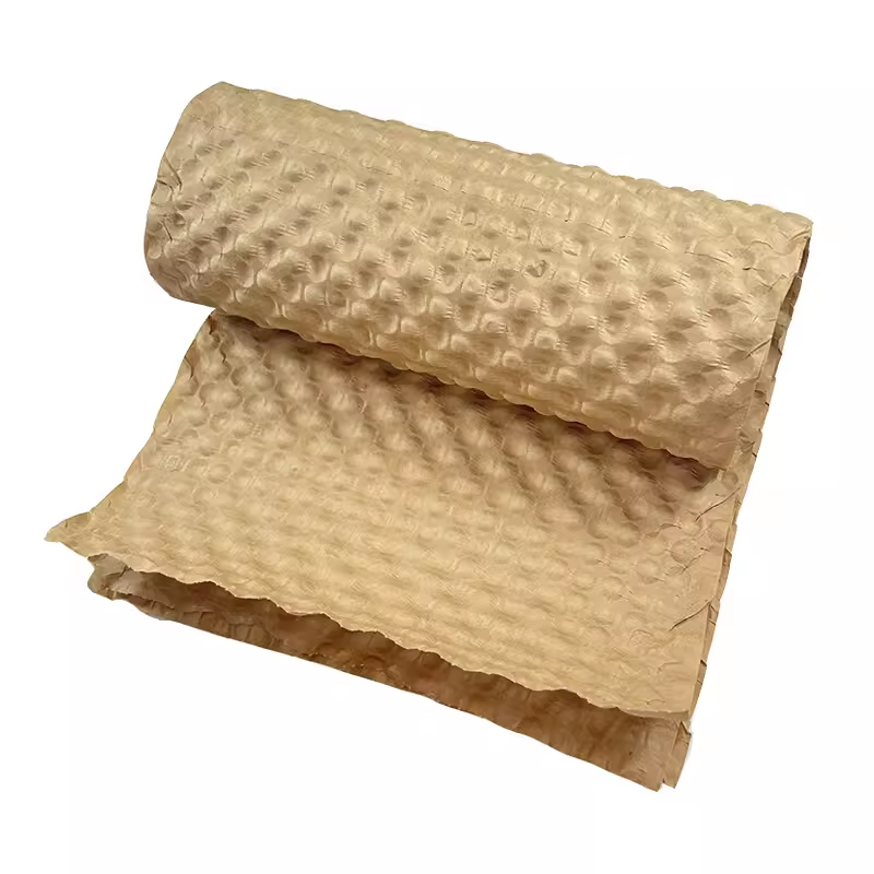 Factory Custom Pressure Air Bubble Protective Kraft Paper Packaging Wrap Paper Roll