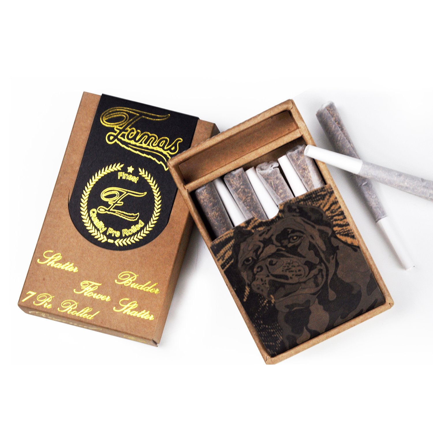 Luxury Pre Custom Child Resistant Smell Proof Magnet Flip Cardboard Paper Roll Concentrate Packaging Box