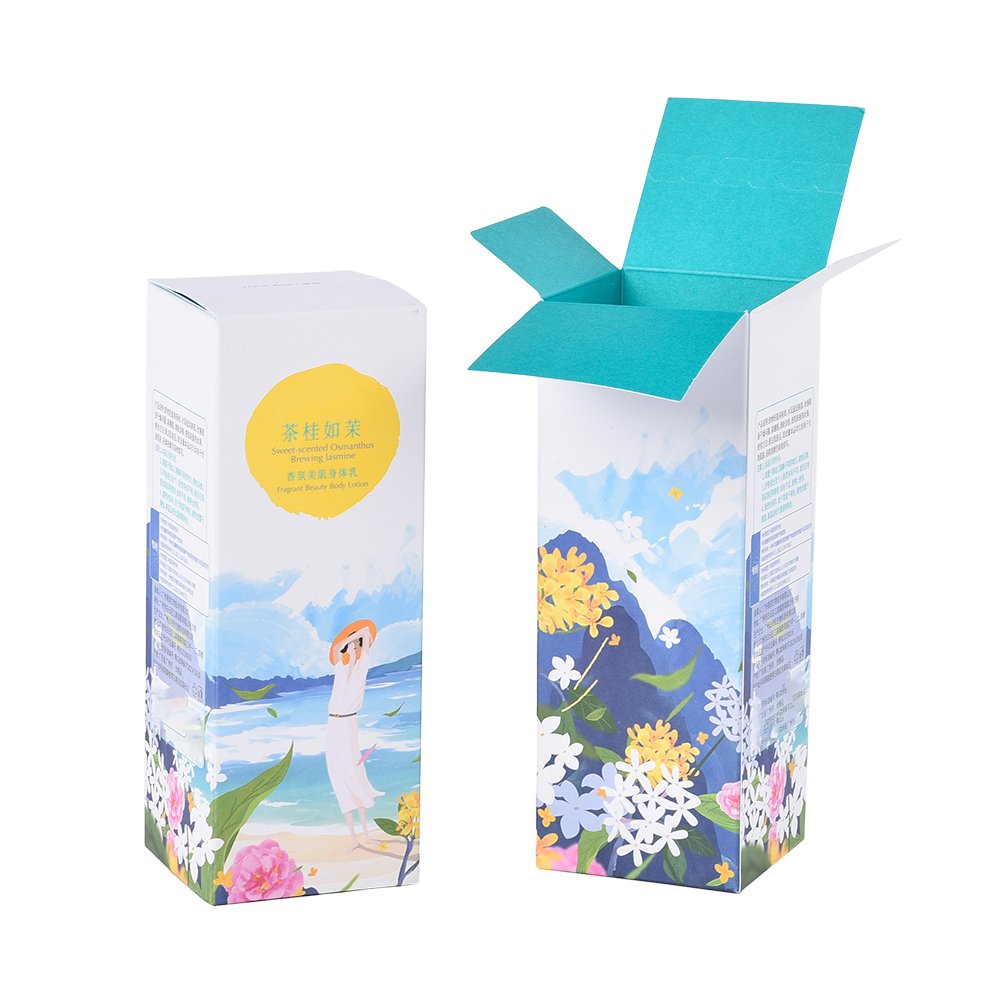 Flexography full color custom wrapping paper package tissue paper body scrub sunscreen packaging eco friendly cosmetic packaging