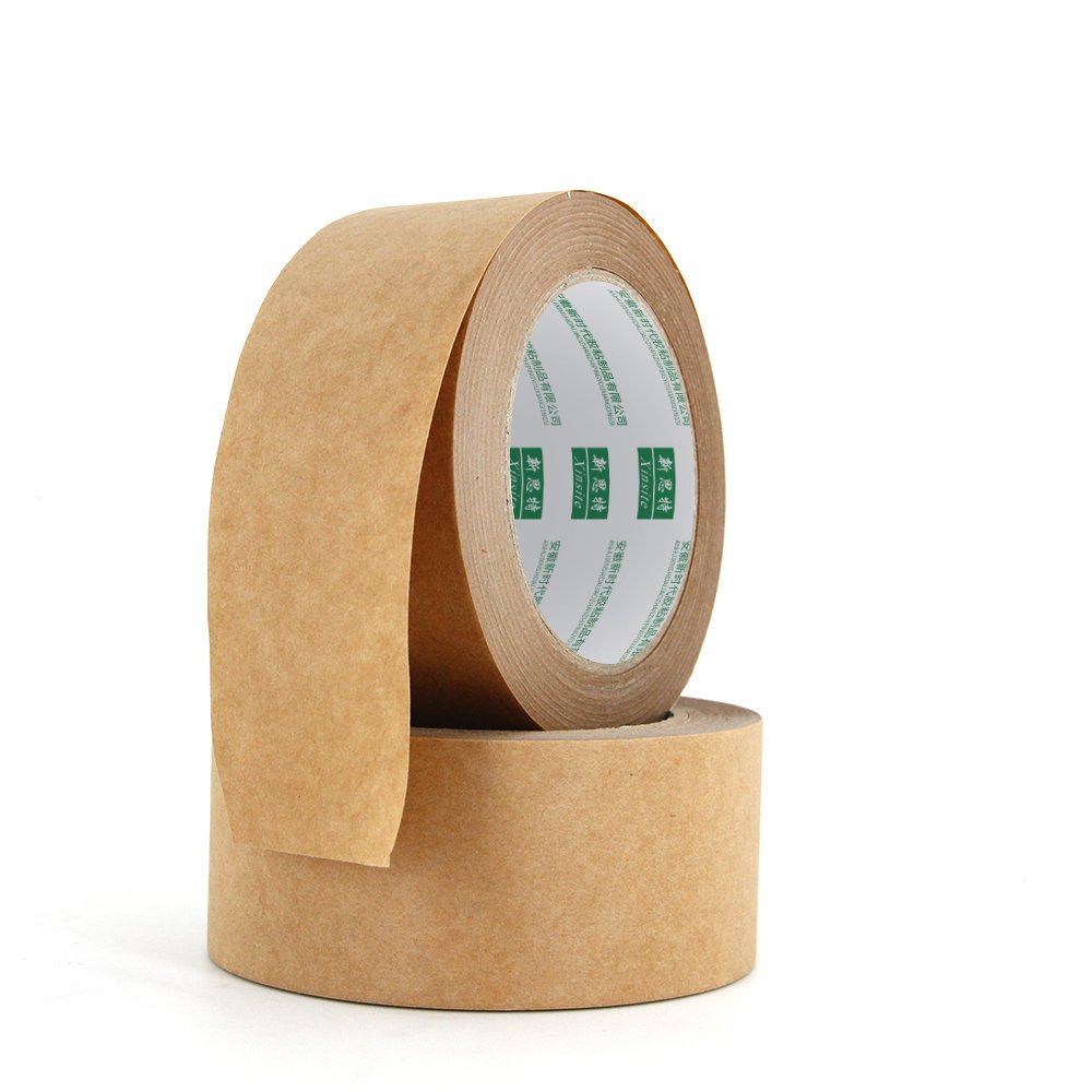 Factory Wholesale Customized Logo Reinforce packaging Writable Adhesive Kraft paper Tape