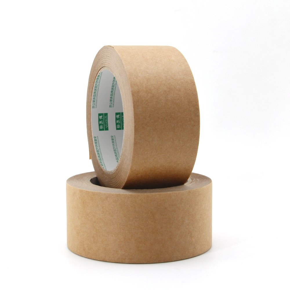 Factory Wholesale Customized Logo Reinforce packaging Writable Adhesive Kraft paper Tape