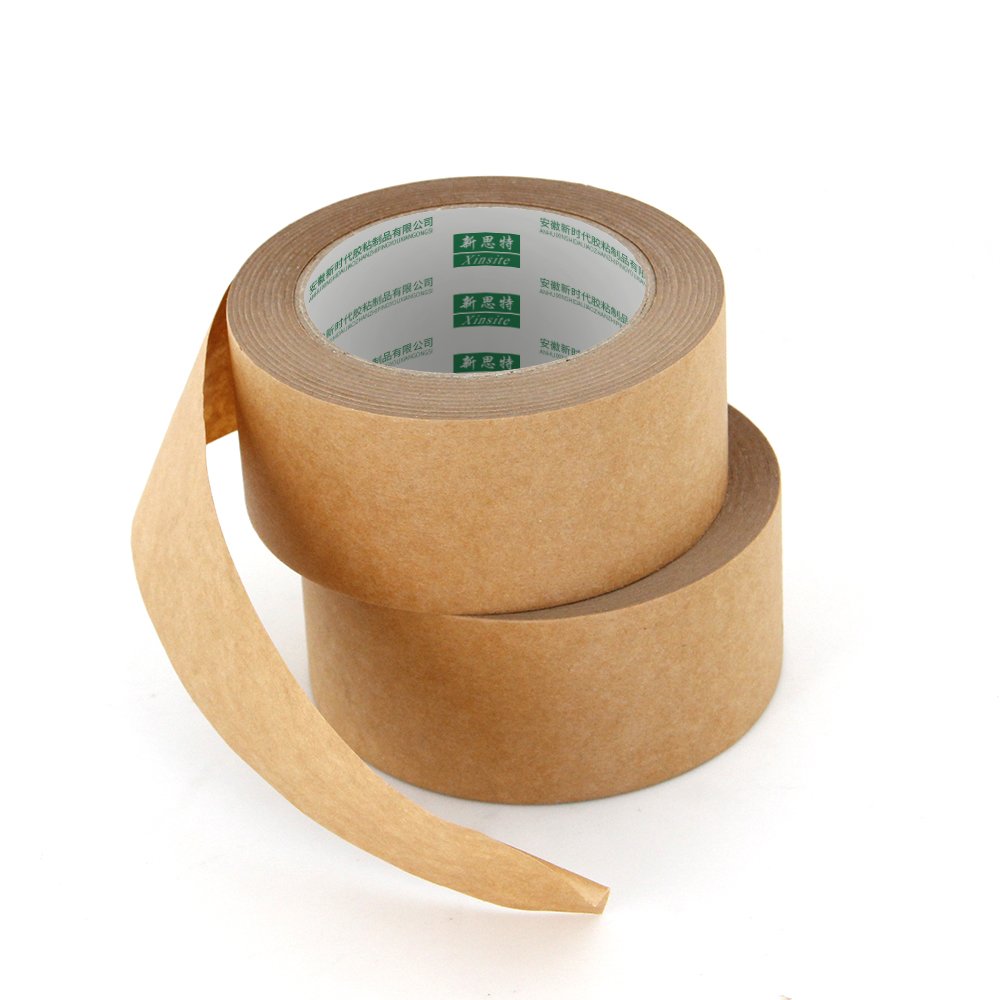 Factory Wholesale Customized Logo Reinforce packaging Writable Adhesive Kraft paper Tape