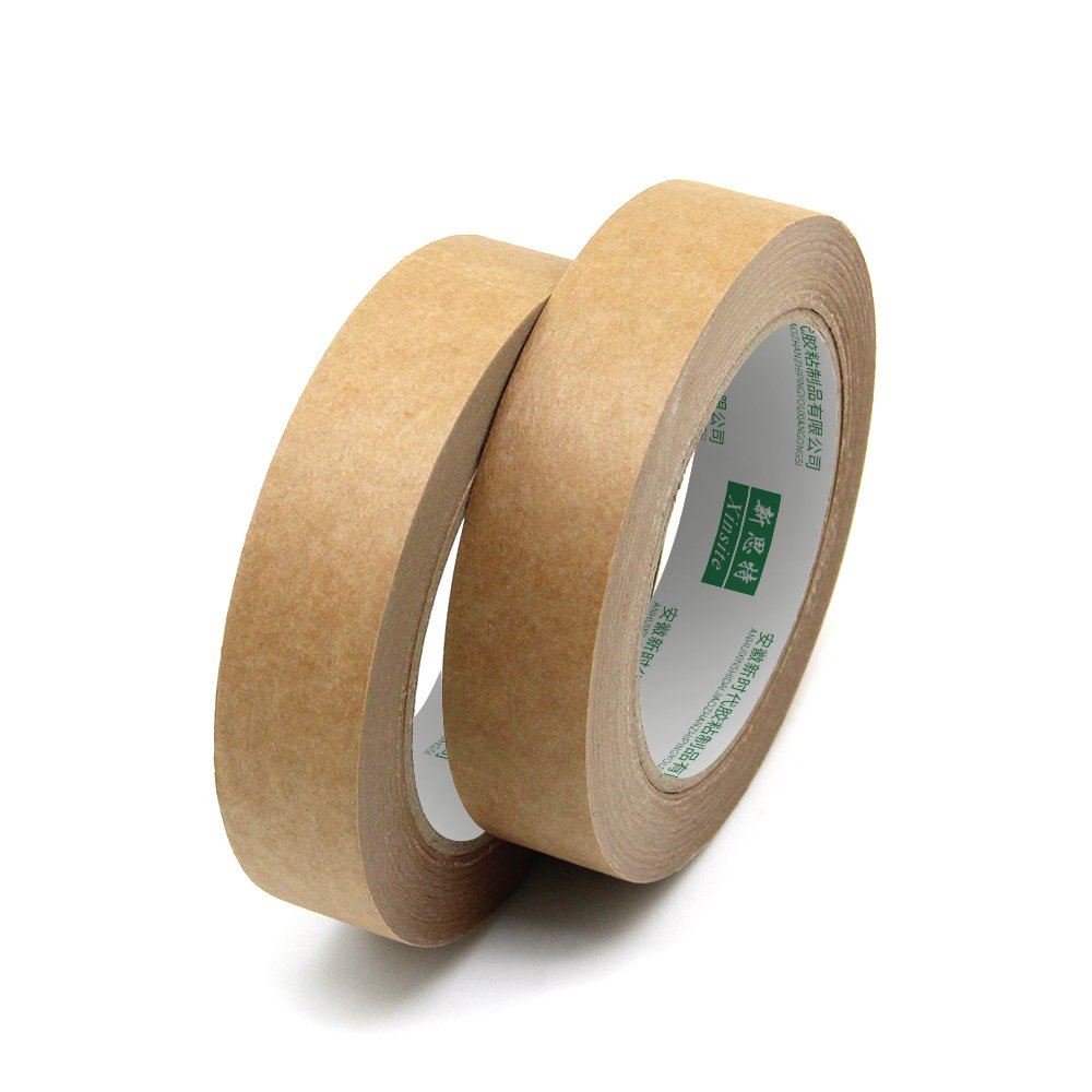 Factory Wholesale Customized Logo Reinforce packaging Writable Adhesive Kraft paper Tape