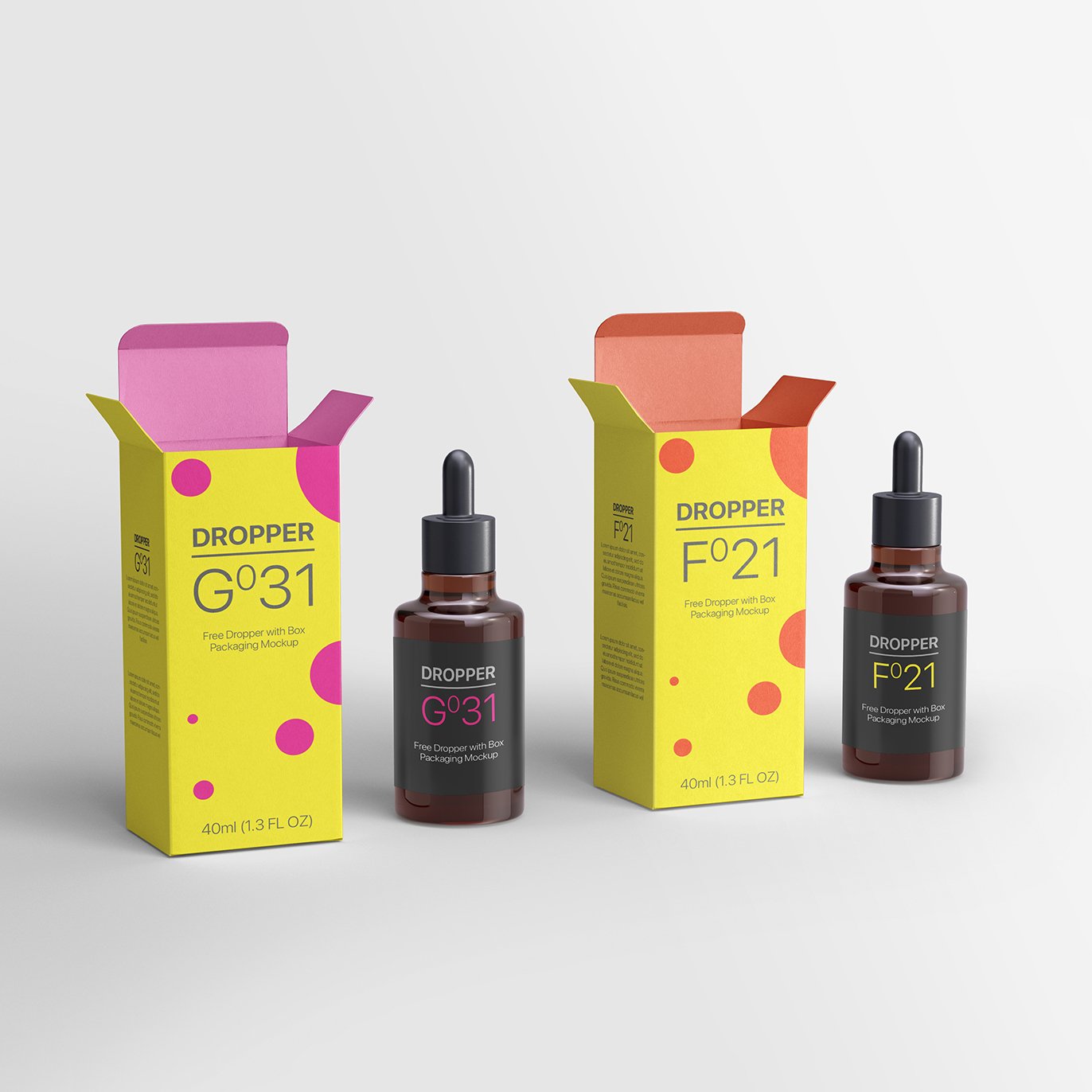 Custom Luxury Cosmetic Empty Glass Serum 30ml 3oz Bottles Card Paper Packaging Essential Oil Dropper Bottle Box