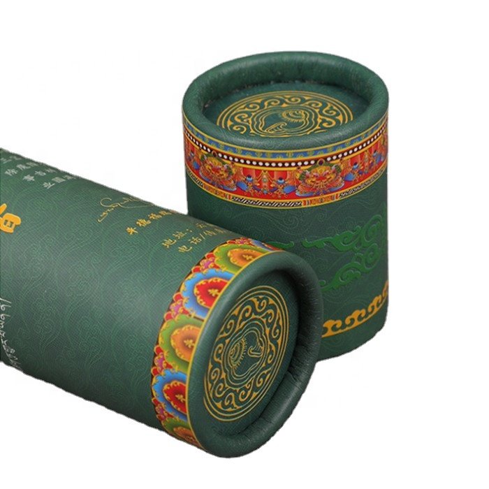 Customized Long Kraft Cardboard Paper Tube Packaging for Incense Stick