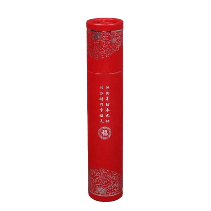 Customized Long Kraft Cardboard Paper Tube Packaging for Incense Stick
