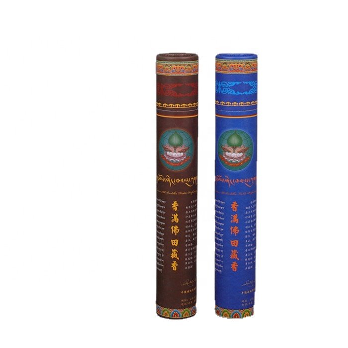 Customized Long Kraft Cardboard Paper Tube Packaging for Incense Stick