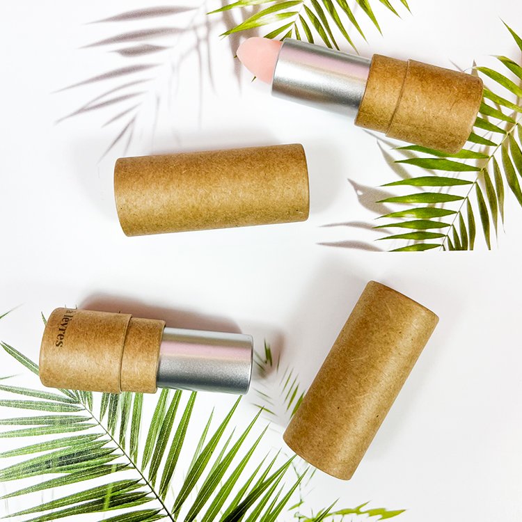 Natural Eco-friendly twist up mini lipstick paper box gift packaging custom container for lipstick packaging