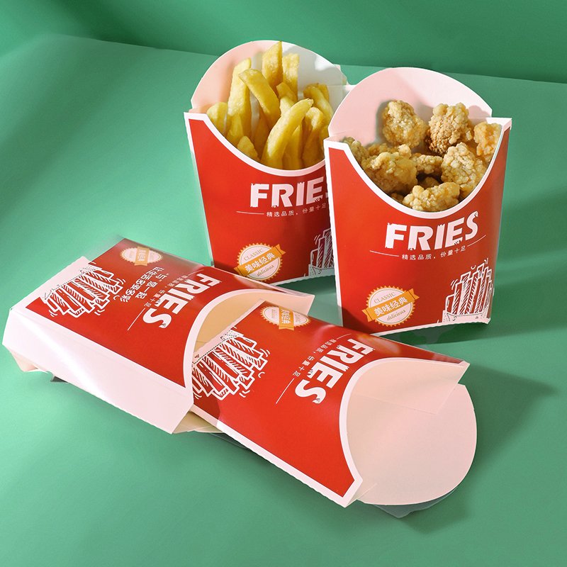 Custom High quality Food box French fries Fried Chicken Food Packaging Paper Box Custom logo