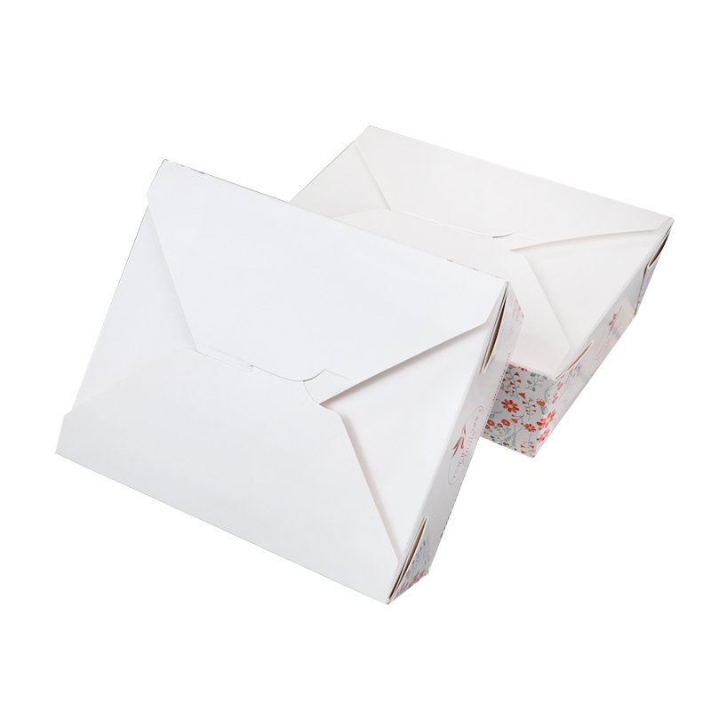 Biodegradable Take Away Food Boxes French Fries Fried Chicken Nuggets Carton Paper Food Packaging hamburger Box