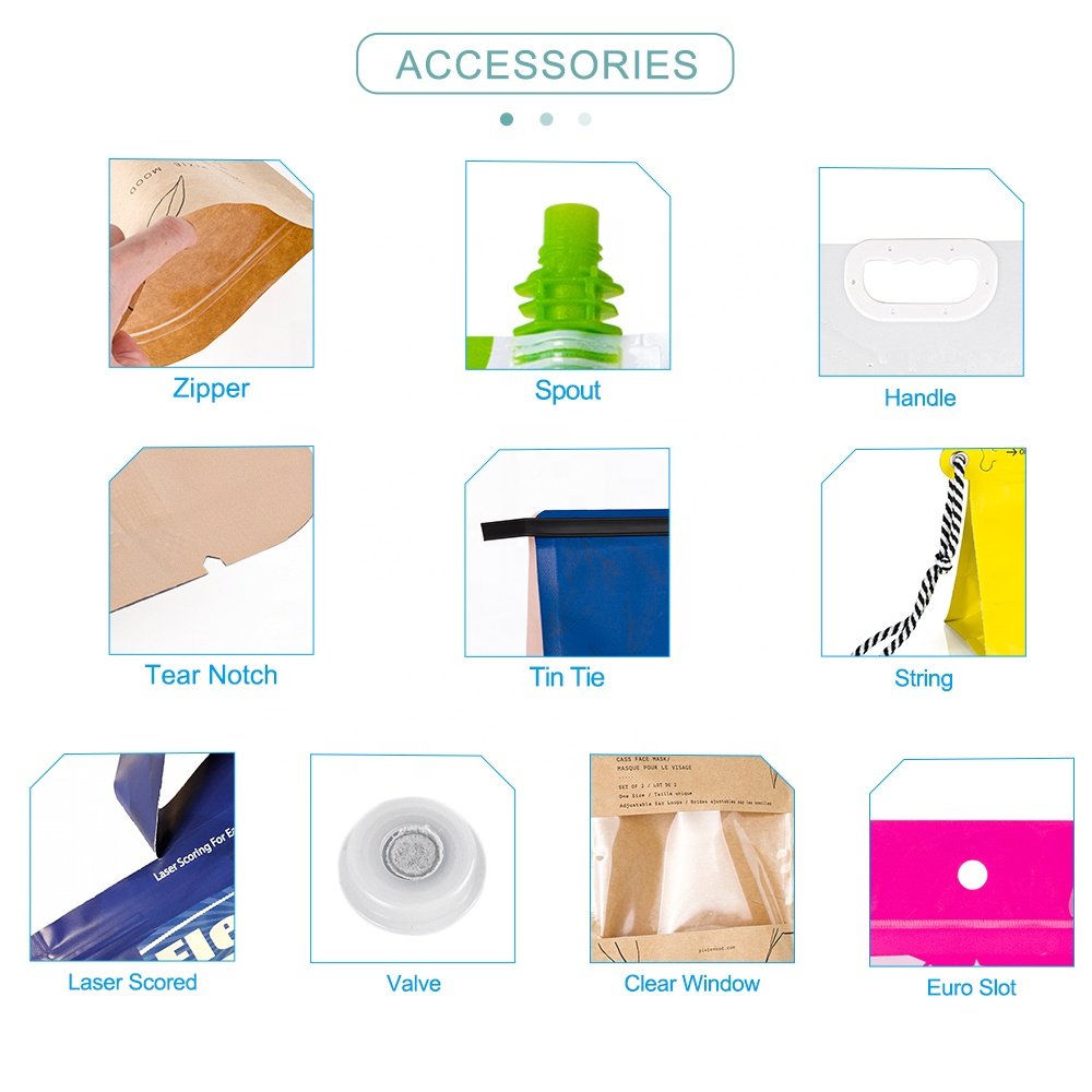 Recyclable Dry Food Fruit Snack Packaging Bag Ziplock Kraft Paper PLA Stand Up Pouch With Zipper And Window