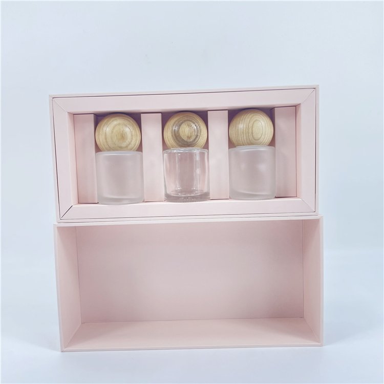 Luxury High Quality Gifting Rigid Cardboard Paper Tray Packaging Perfume Bottle With Box Lid Recyclable Produced By Auto Machine