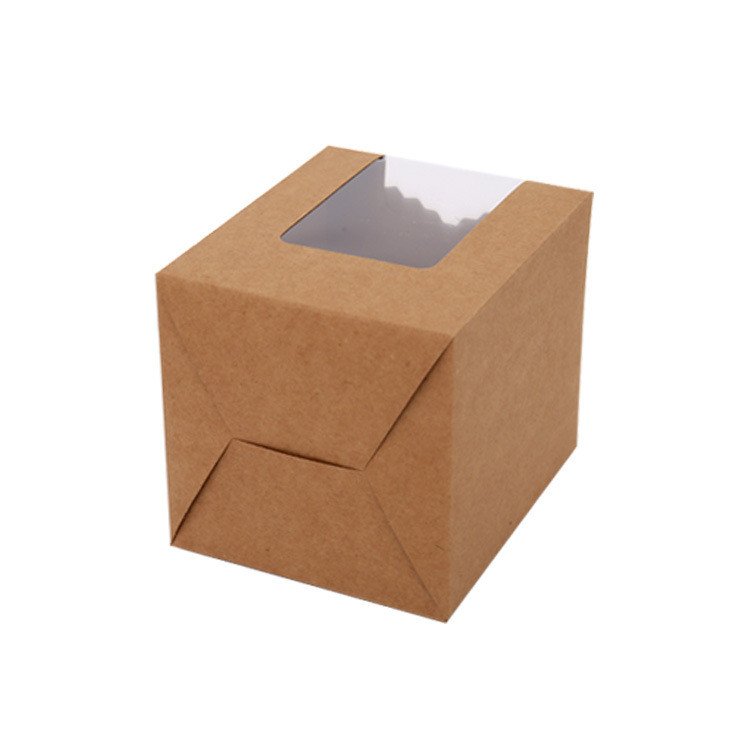 Single Cupcake Carriers Bulk White Individual Cupcake Containers Holders Packaging Box for Cupcake