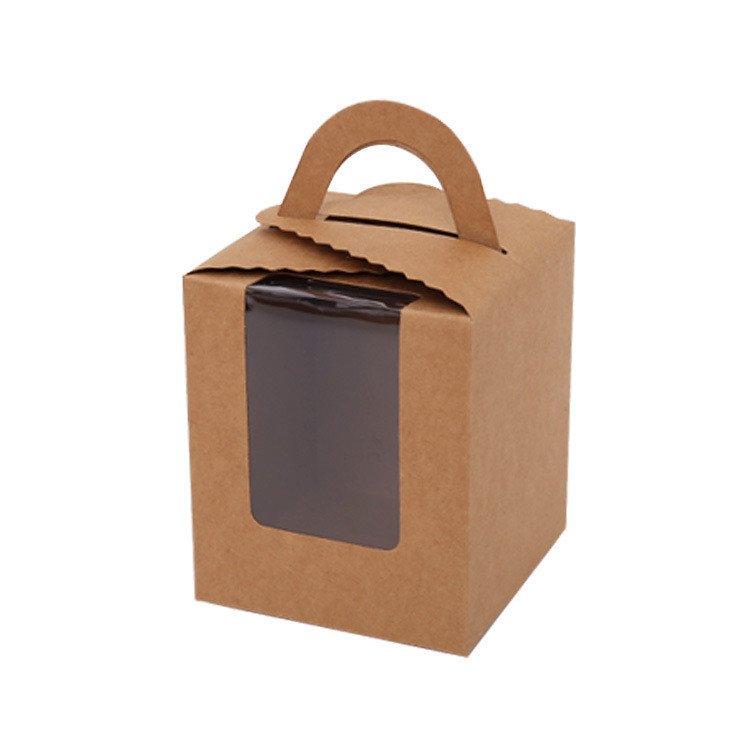 Single Cupcake Carriers Bulk White Individual Cupcake Containers Holders Packaging Box for Cupcake