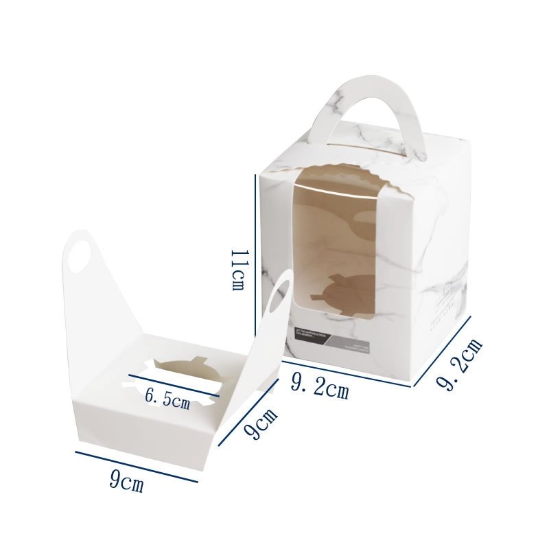 Single Cupcake Carriers Bulk White Individual Cupcake Containers Holders Packaging Box for Cupcake