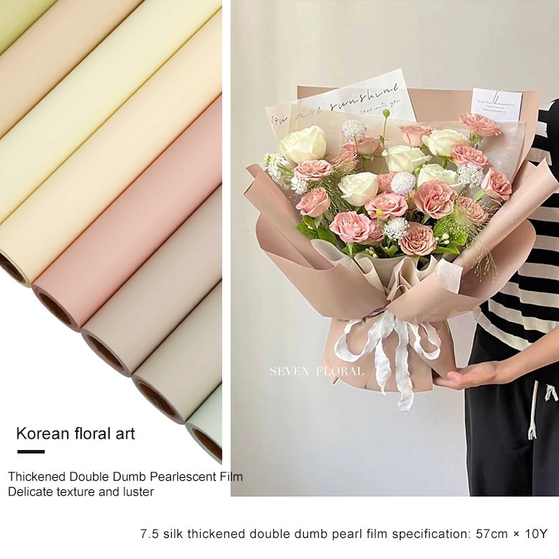 Wholesale Florist Parcel Printable Florist Wrap For Floral White Film Use Matte Flower Wrapping Paper