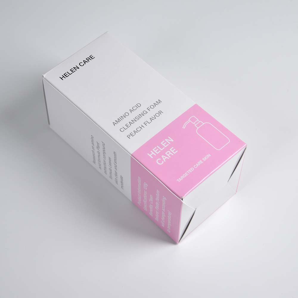 Wholesale Small moq Popular Easy Shipping Light Pink Empty Custom Printing Cosmetic Box Card Paper Packaging Boxes