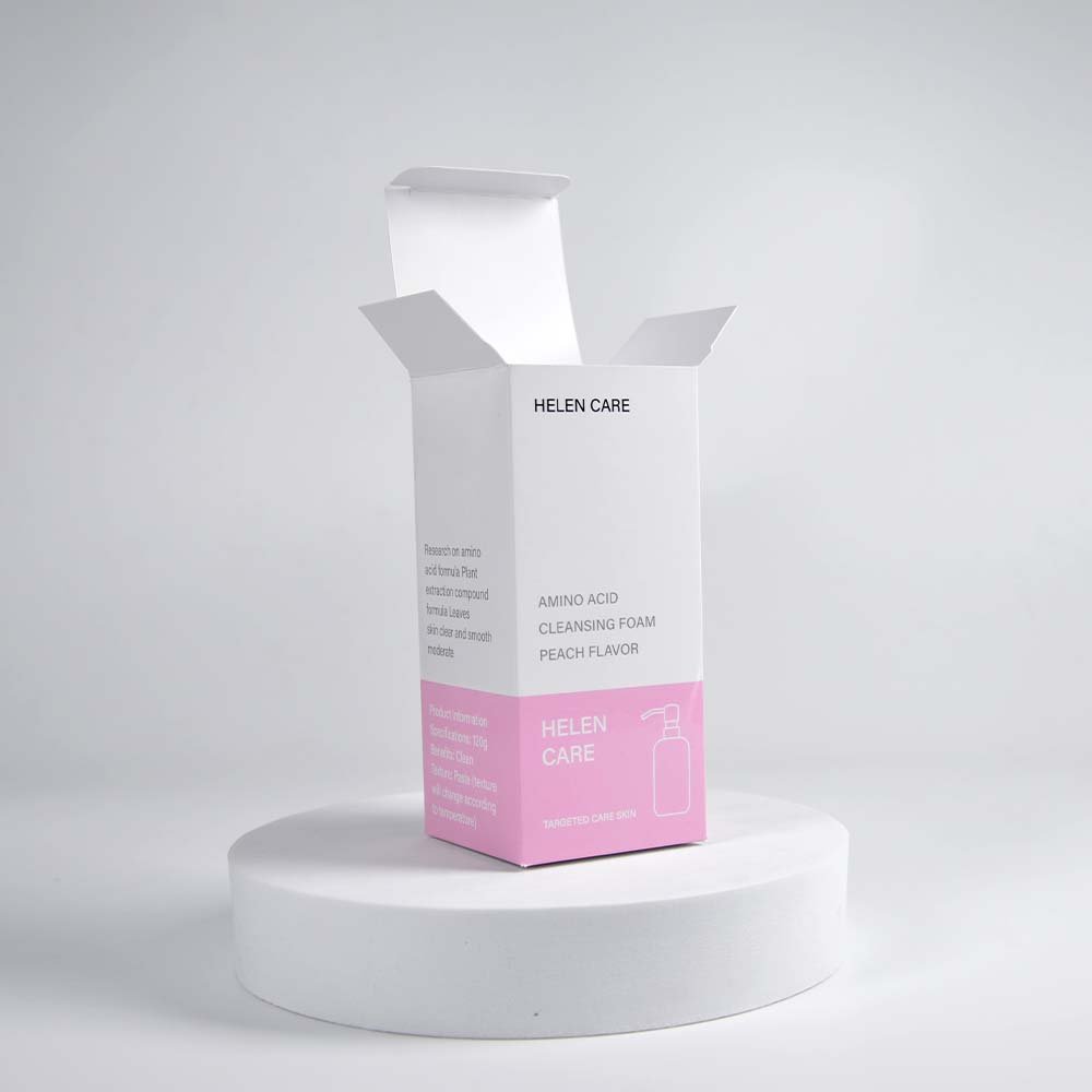 Wholesale Small moq Popular Easy Shipping Light Pink Empty Custom Printing Cosmetic Box Card Paper Packaging Boxes