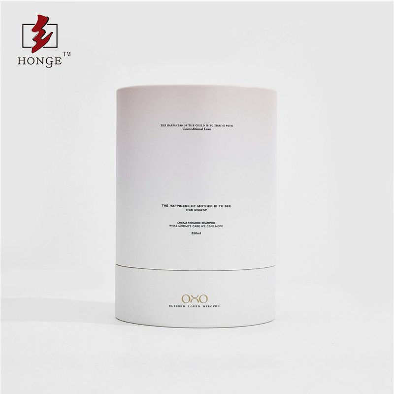 HonGe Round Cylinder Kraft Cardboard Paper Tubes Packaging Gold Custom Skin Care Cosmetic Set Packaging In Custom Size Tube Boxs