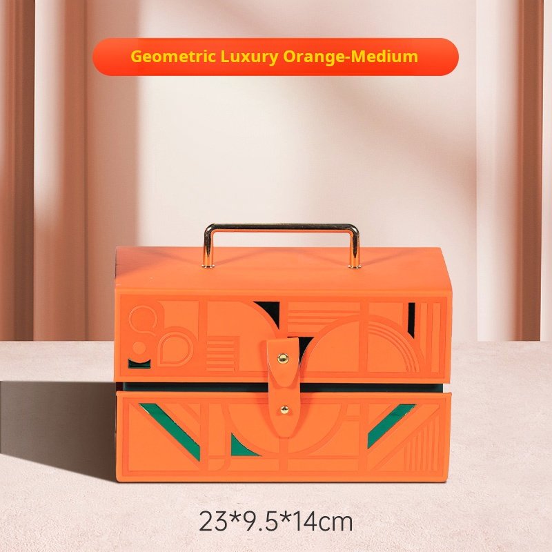 Luxury Unique Jewelry Box With Handle Jewelry Packaging Paper Crafts Double Opening Square Shape Paper Box