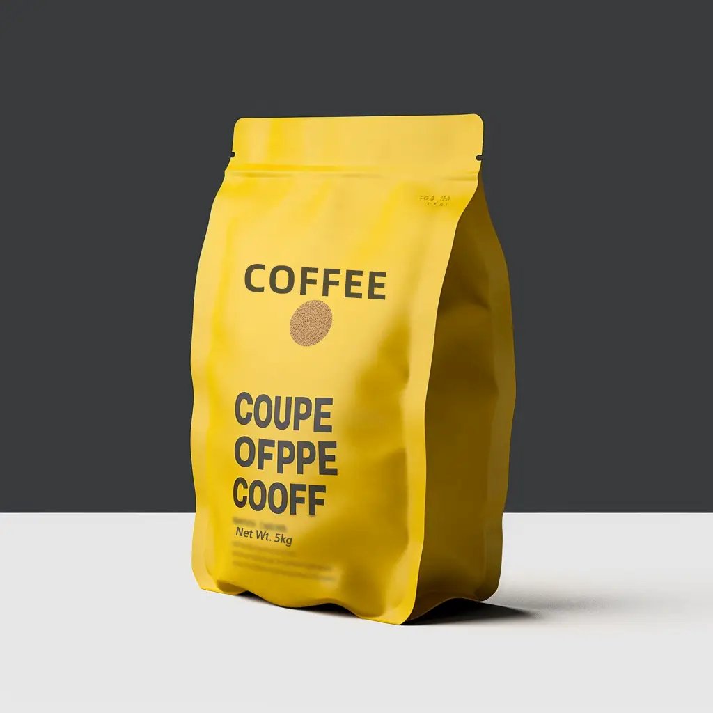 Packaging For Coffee Flat Bottom Kraft Paper Bolsas Para Cafe with Zipper and Window