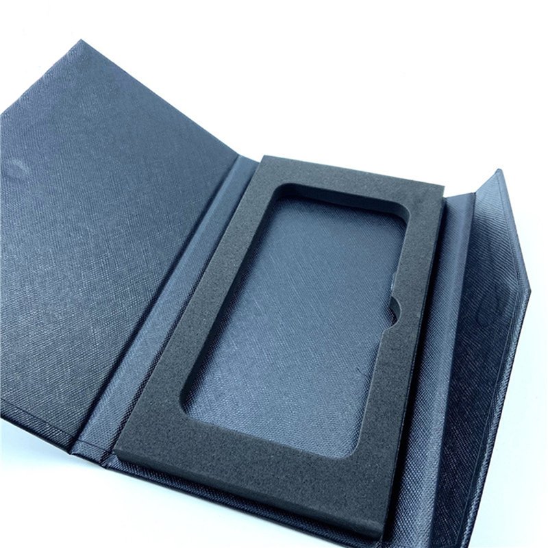 Luxury Eva black phone case box rigid custom logo cell phone retail packaging Phone packaging box