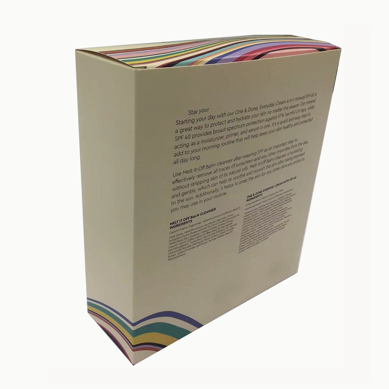 Custom Design Printed Jar Cosmetics Packaging Paper Box Wholesale Paper Logo Print Tuck Top Auto Bottom Packing Box