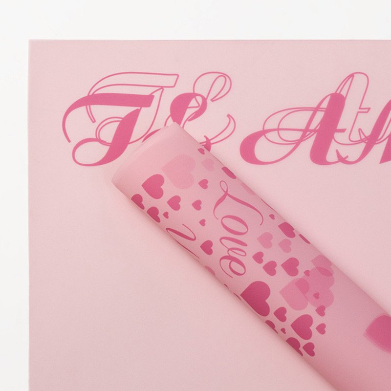 Printed Heart Matte Paper DIY Valentine's Day Gift Flower Wrapping Paper Waterproof Floral Wrapping Paper