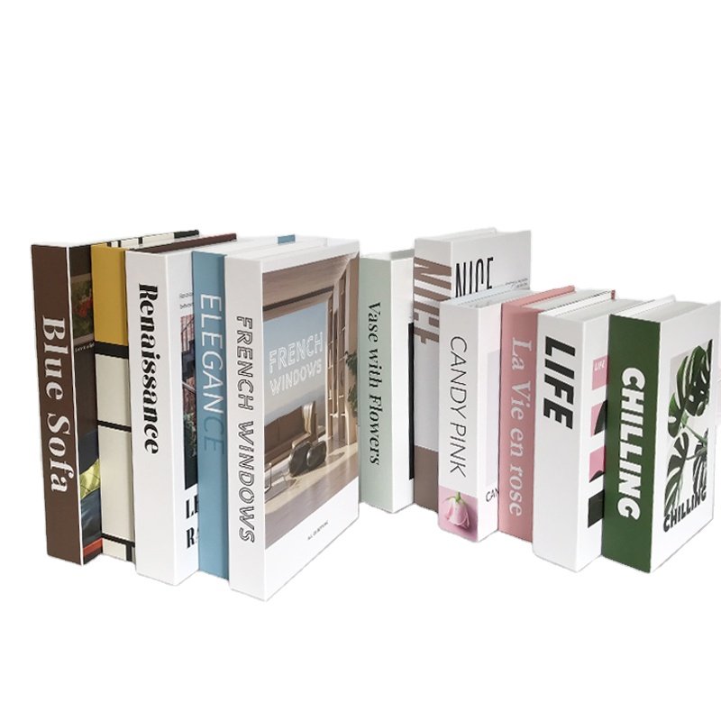 Custom Size Accepted Decorative Paperboard Cardboard Paper Books Decoration Shaped Boxes Offset Printing