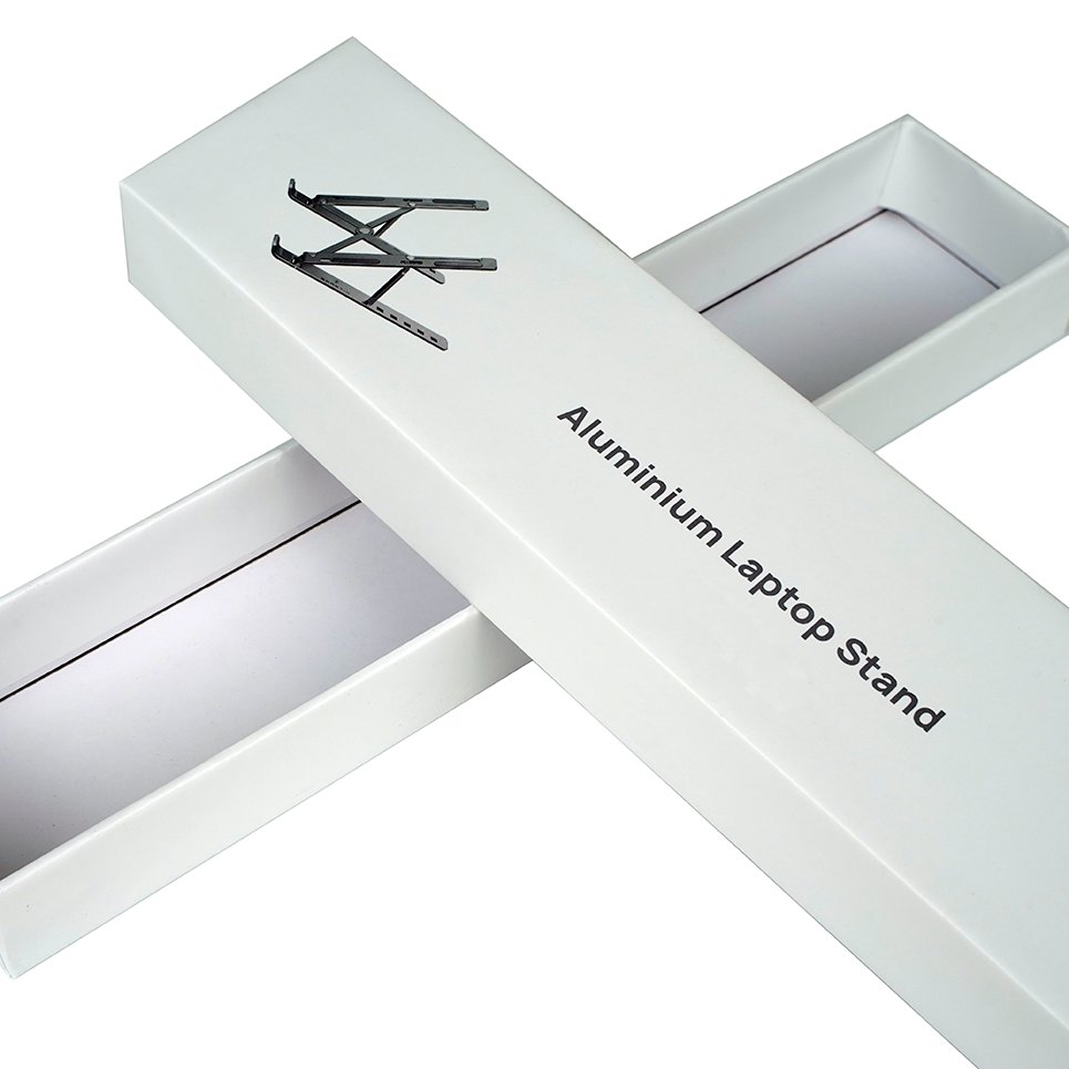 Recyclable Custom boxes with logo packaging white cardboard Phone Holder Shelf Packaging paper boxes