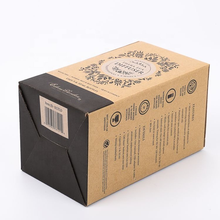 Hot Sale Custom Printed Foldable 3 Layer Kraft Cardboard Corrugated Coffee Cup Mug Packaging Box Lightweight Shipping Boxes